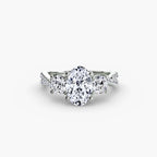 Oval cut diamond ring in white gold or platinum - AtelierRings by SKH