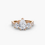 Pear cut diamond ring in rose gold - AtelierRings by SKH
