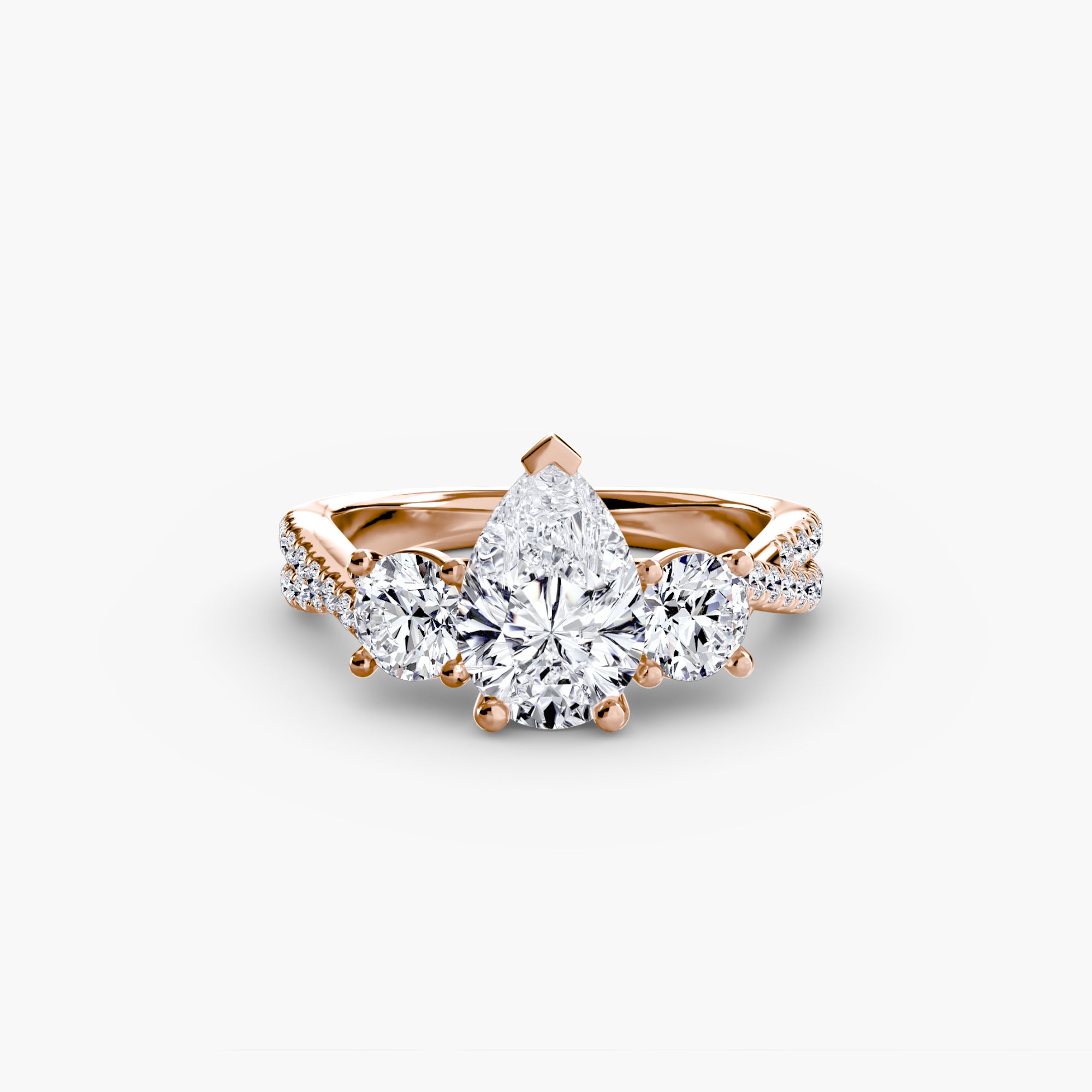 Pear cut diamond ring in rose gold - AtelierRings by SKH