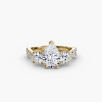 Pear cut diamond ring in yellow gold - AtelierRings by SKH