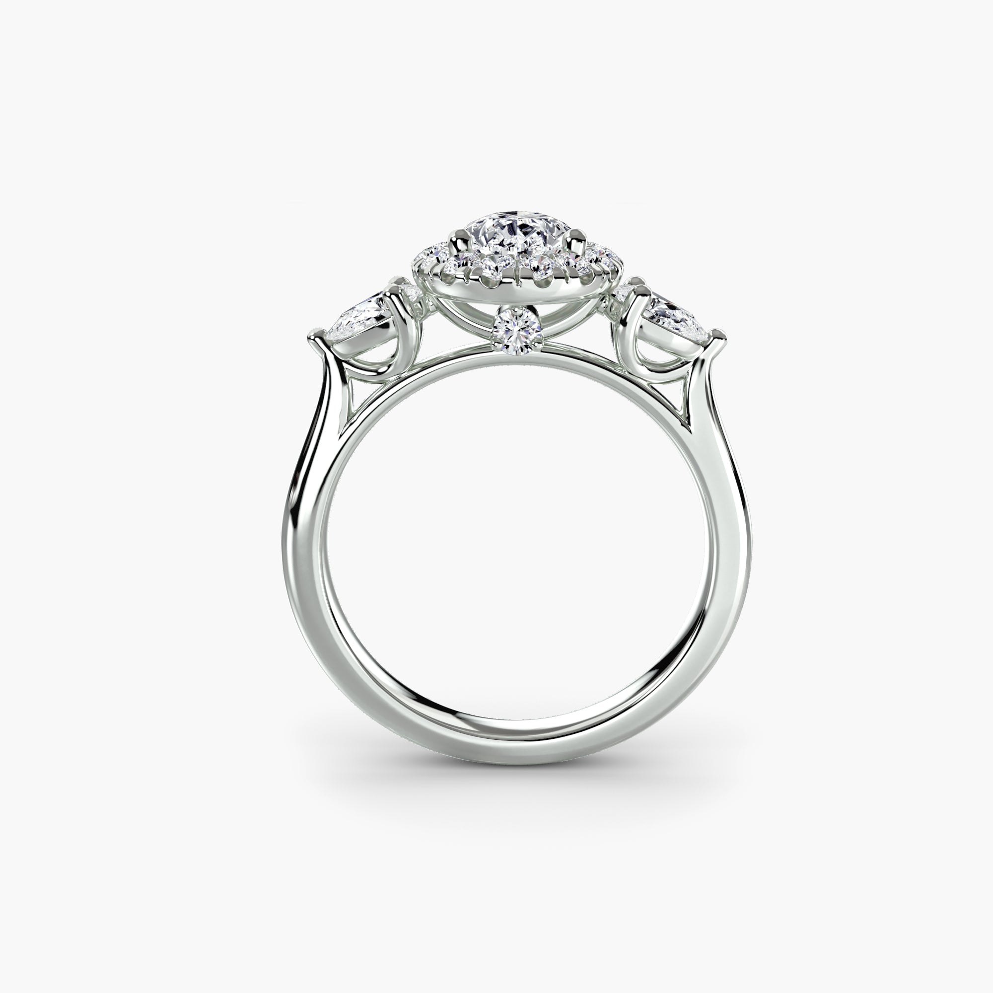 Diamond ring in white gold or platinum - AtelierRings by SKH