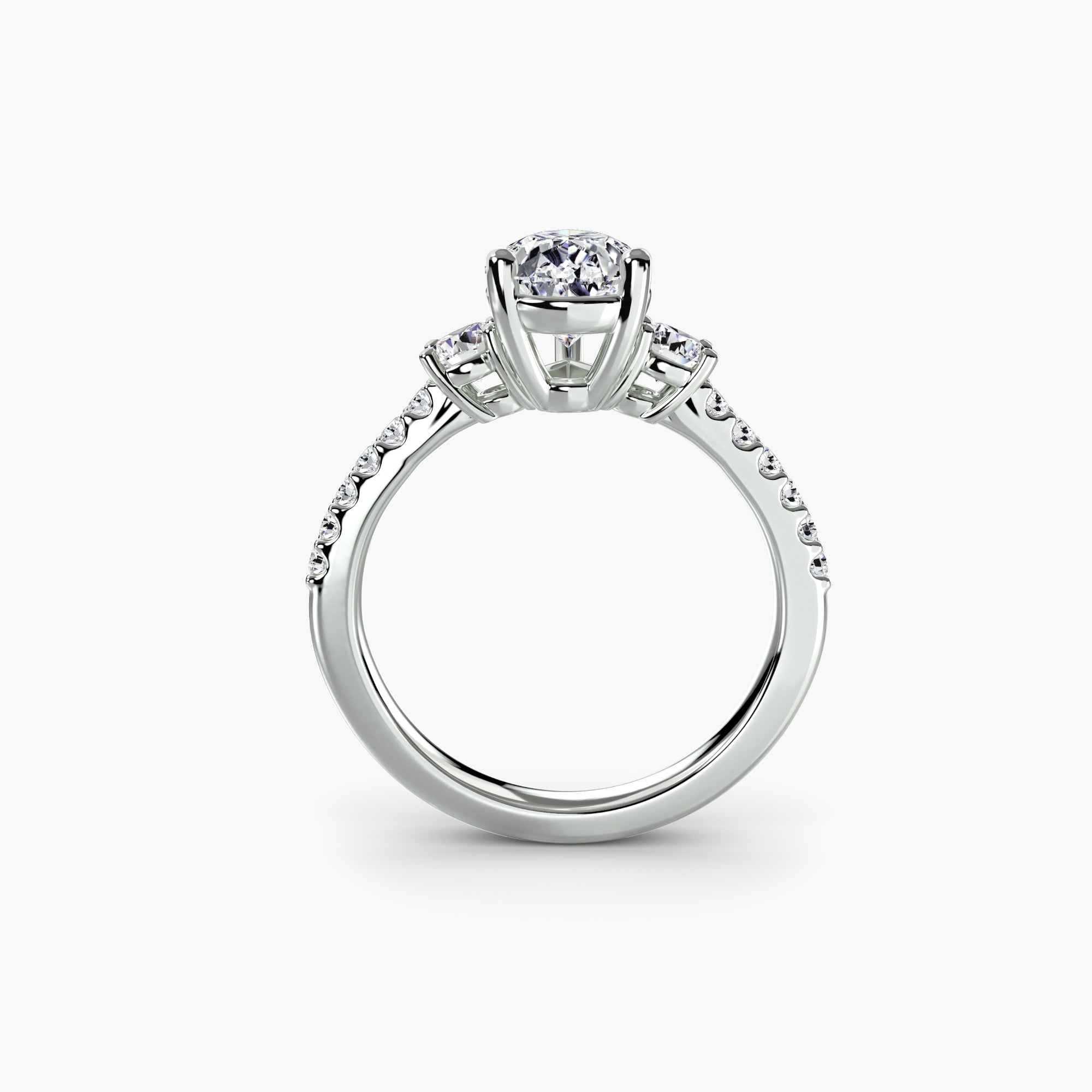 Diamond ring in white gold or platinum - AtelierRings by SKH