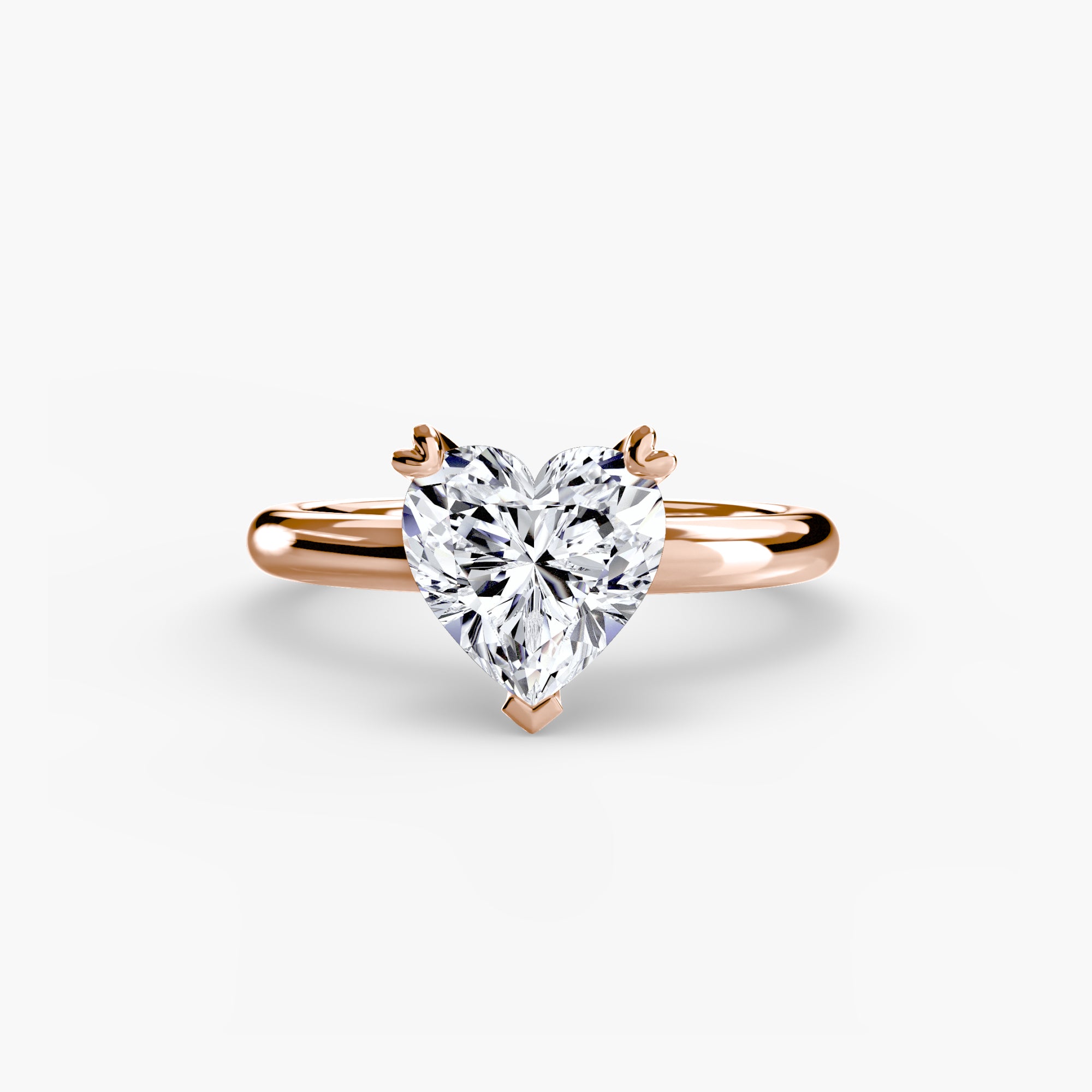 Heart cut diamond ring in rose gold - AtelierRings by SKH