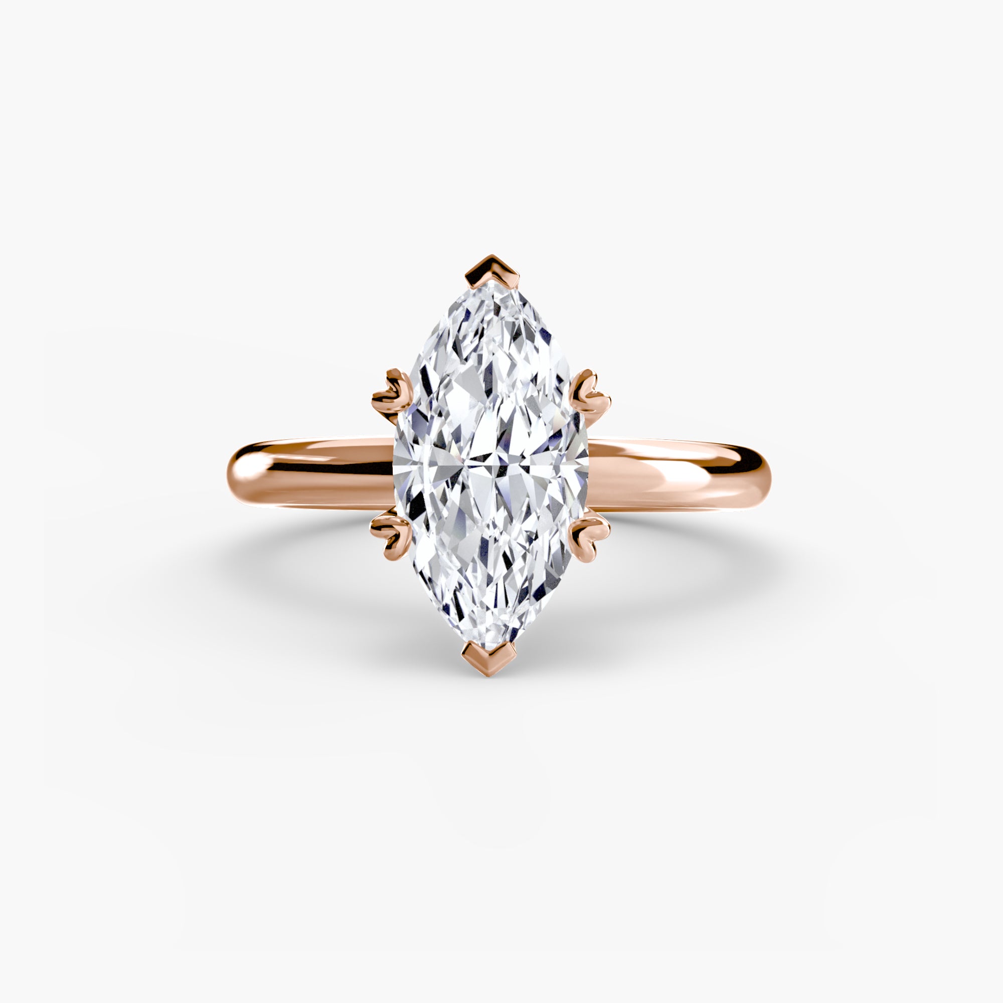 Marquise cut diamond ring in rose gold - AtelierRings by SKH