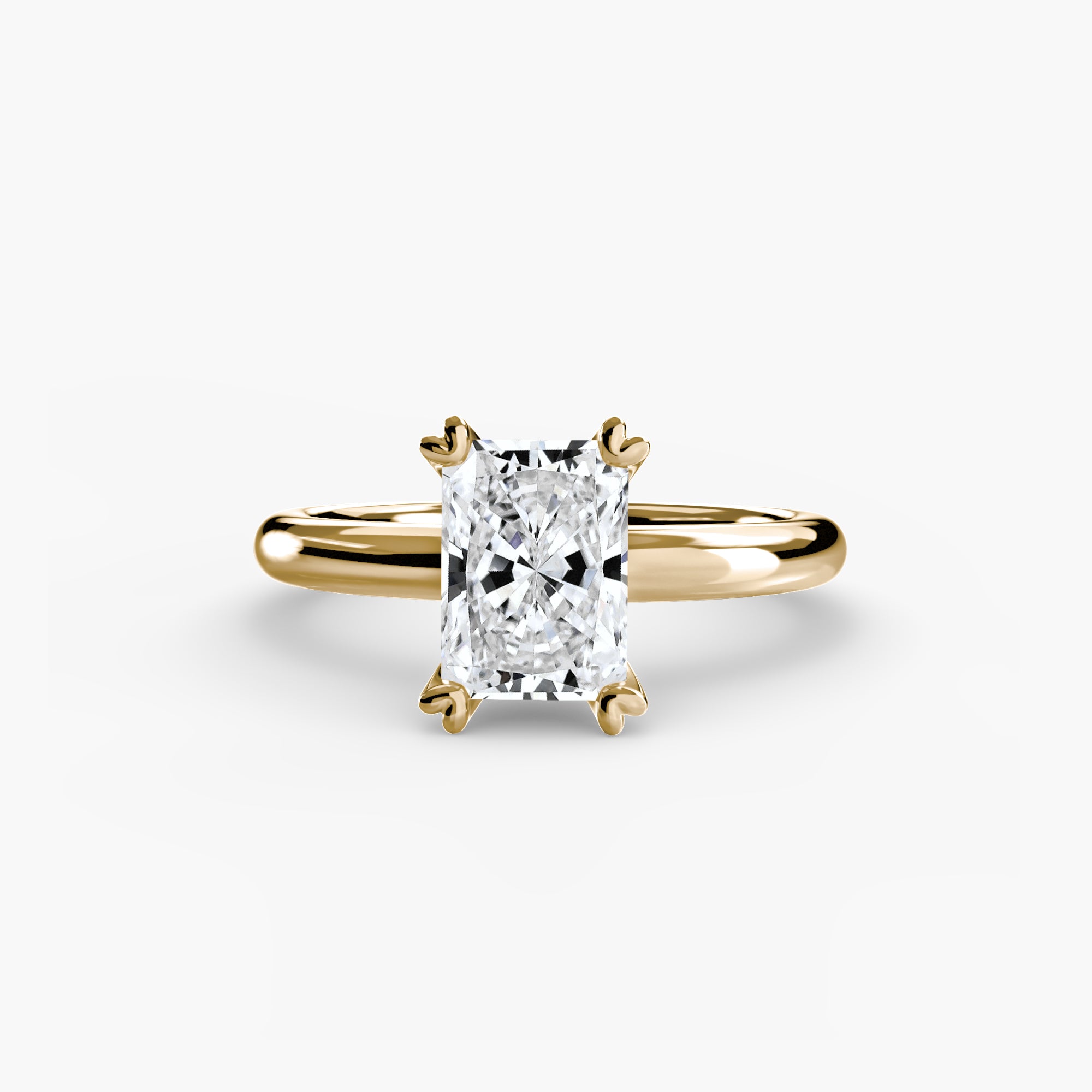 Radiant cut diamond ring in yellow gold - AtelierRings by SKH