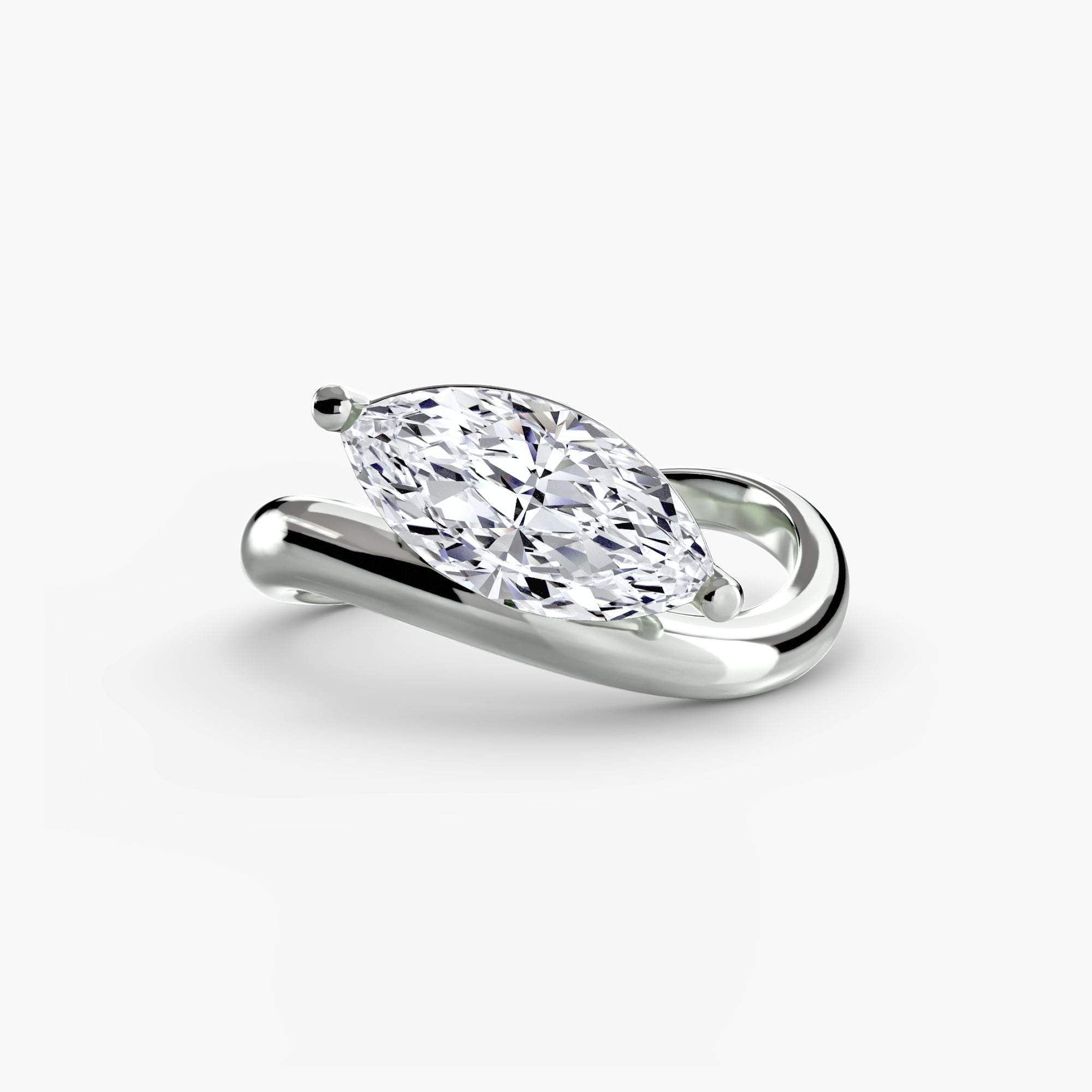 Diamond ring in white gold or platinum - AtelierRings by SKH