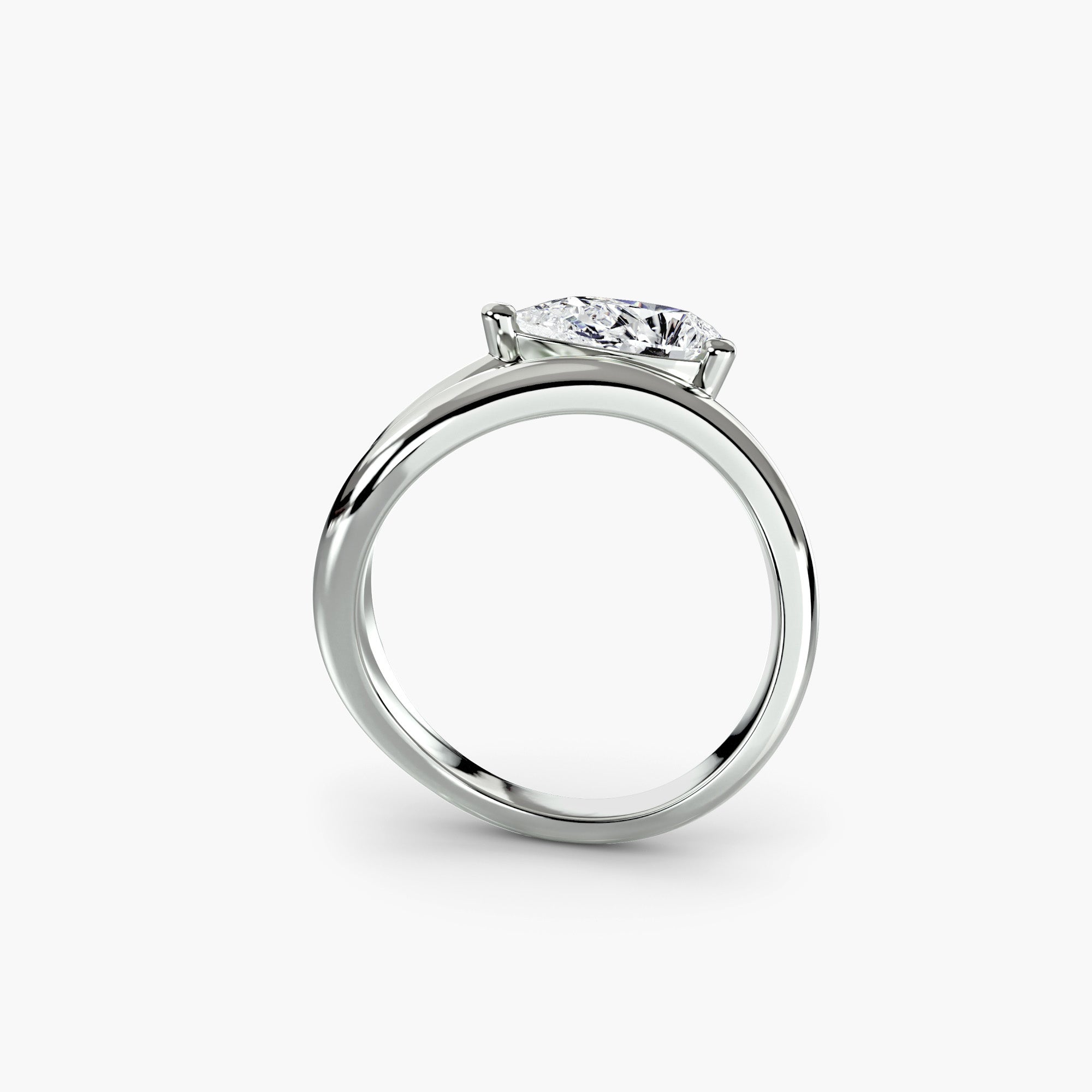 Diamond ring in white gold or platinum - AtelierRings by SKH