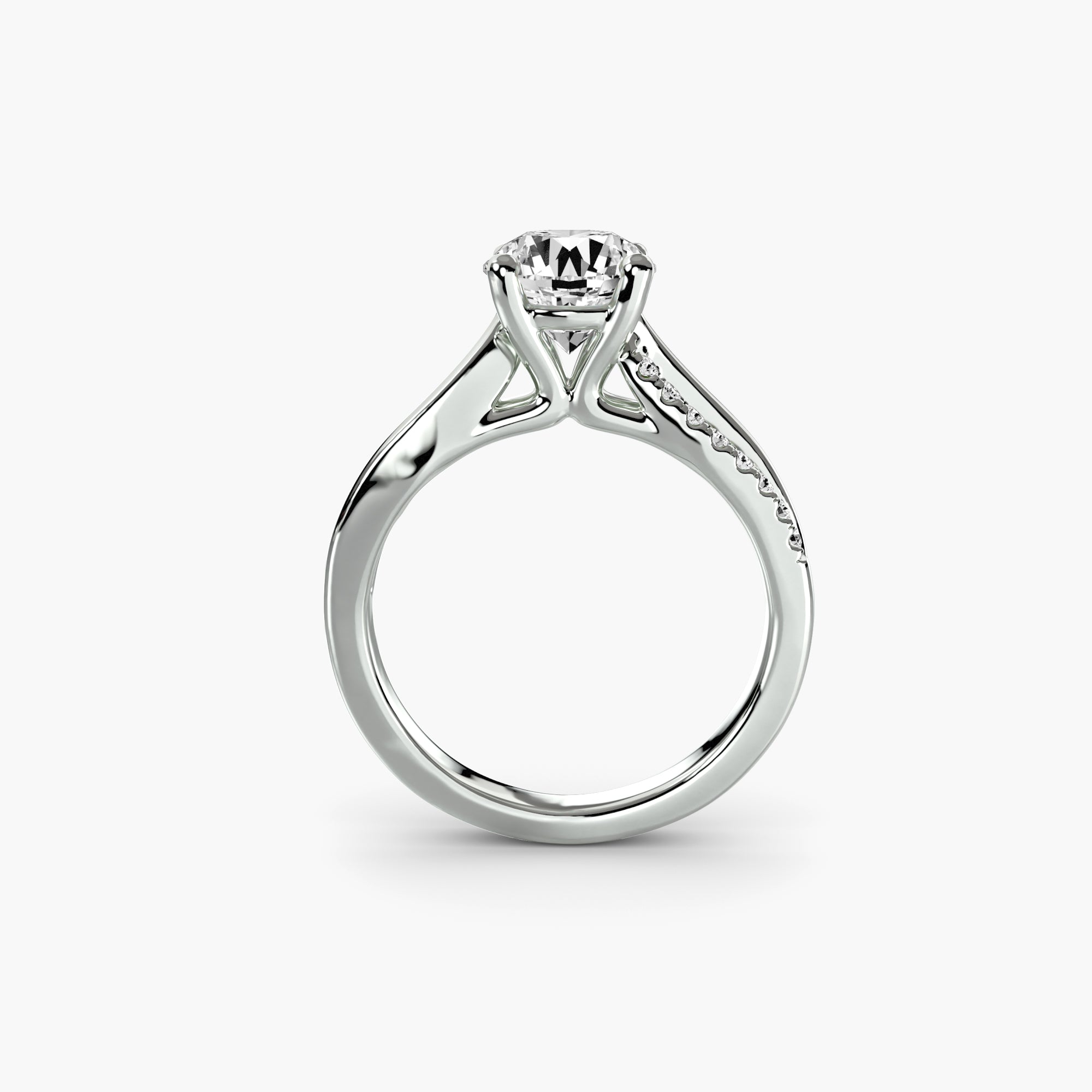 Diamond ring in white gold or platinum - AtelierRings by SKH