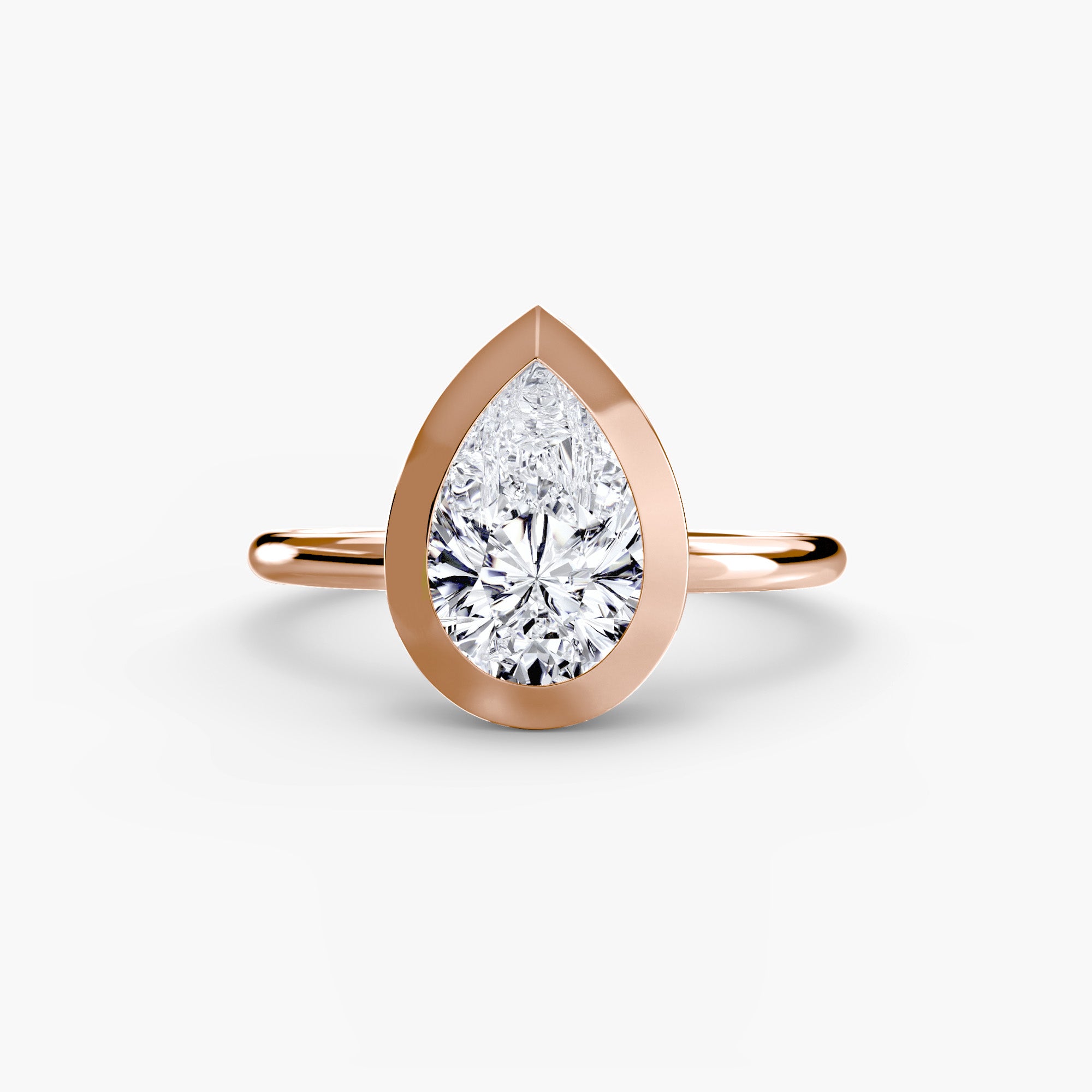Pear cut diamond ring in rose gold - AtelierRings by SKH