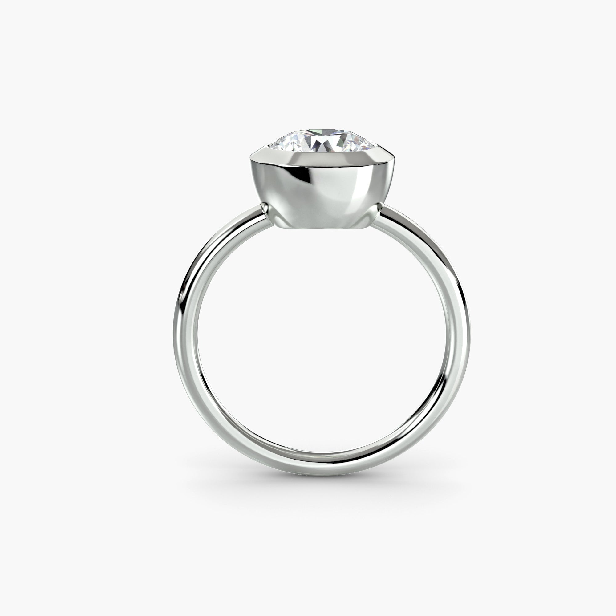 Diamond ring in white gold or platinum - AtelierRings by SKH