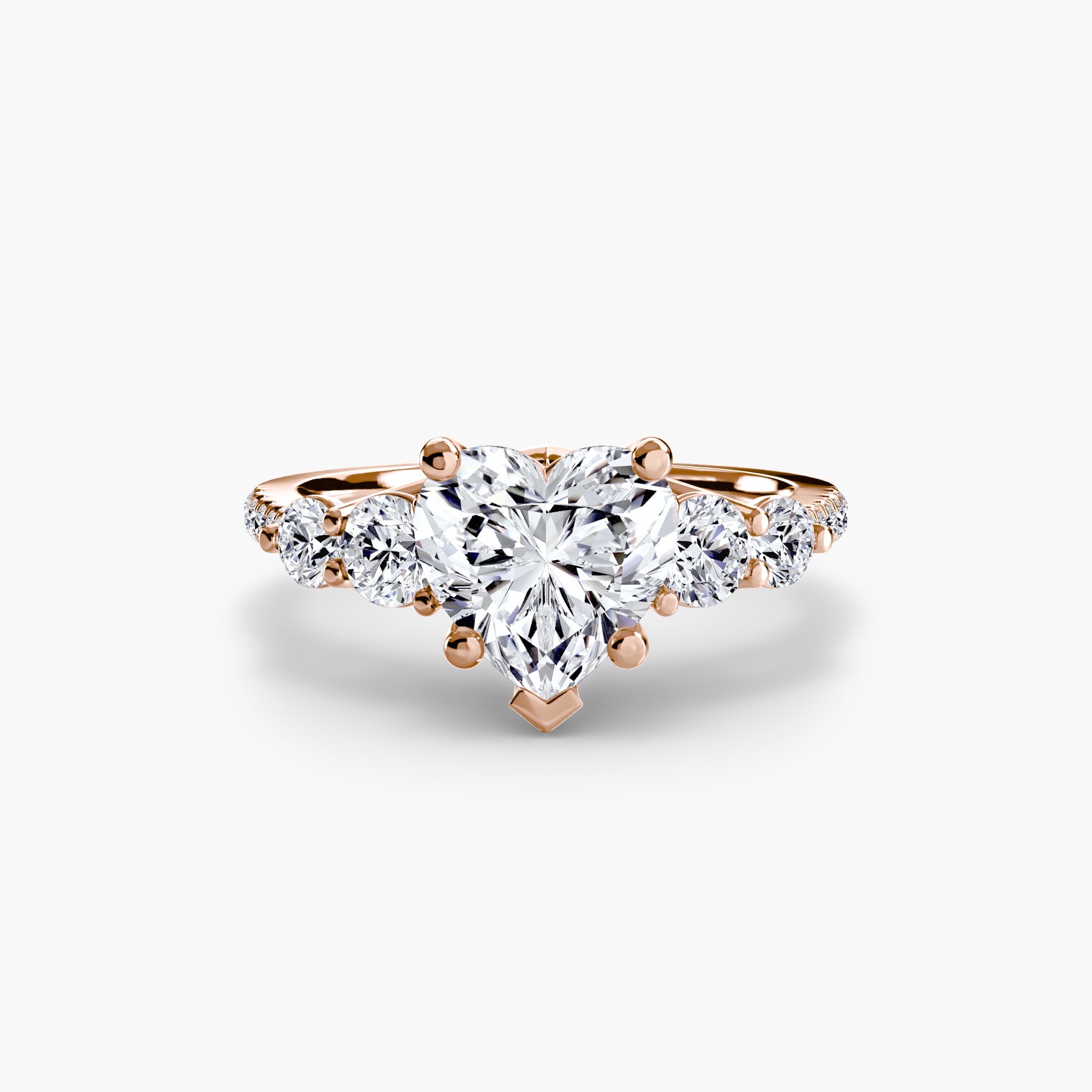 Heart cut diamond ring in rose gold - AtelierRings by SKH