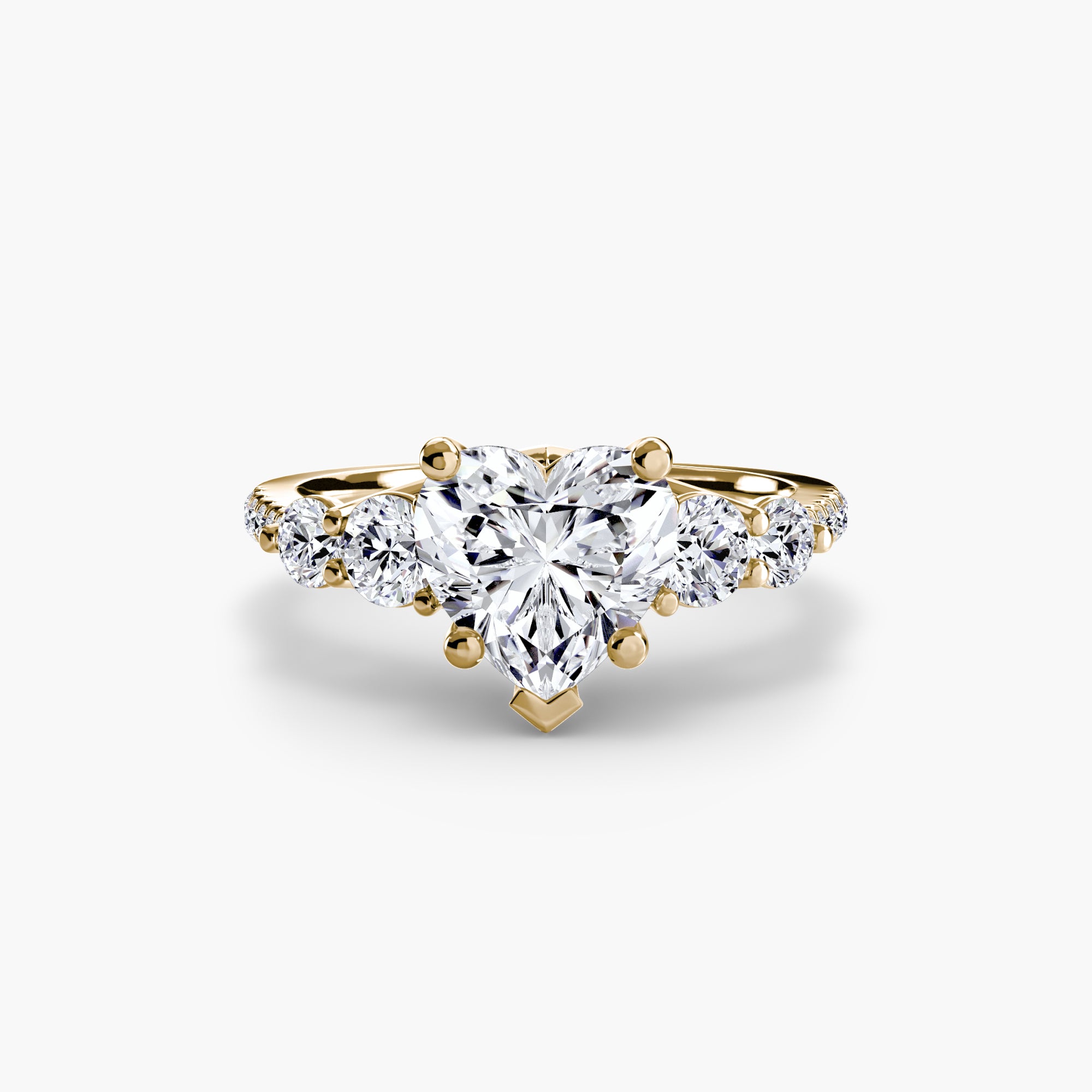 Heart cut diamond ring in yellow gold - AtelierRings by SKH