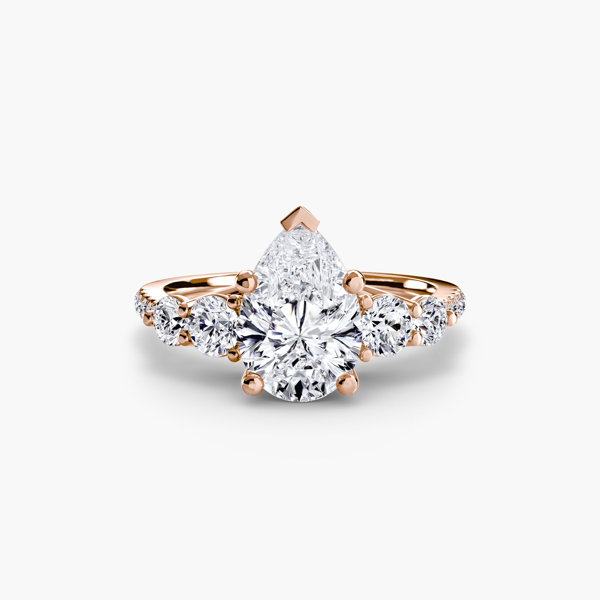 Pear cut diamond ring in rose gold - AtelierRings by SKH