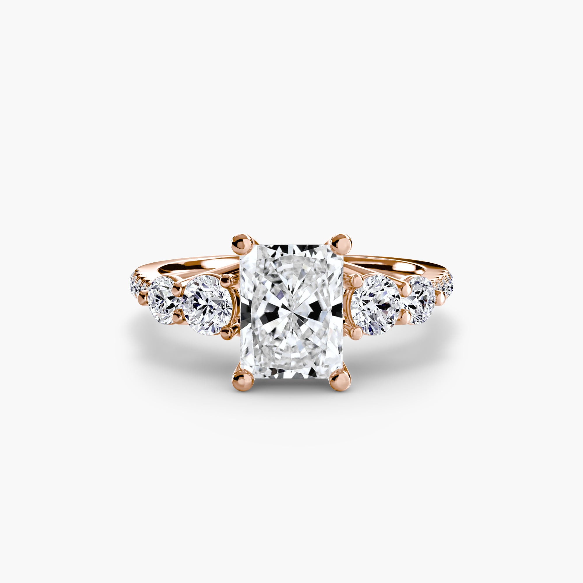 Radiant cut diamond ring in rose gold - AtelierRings by SKH