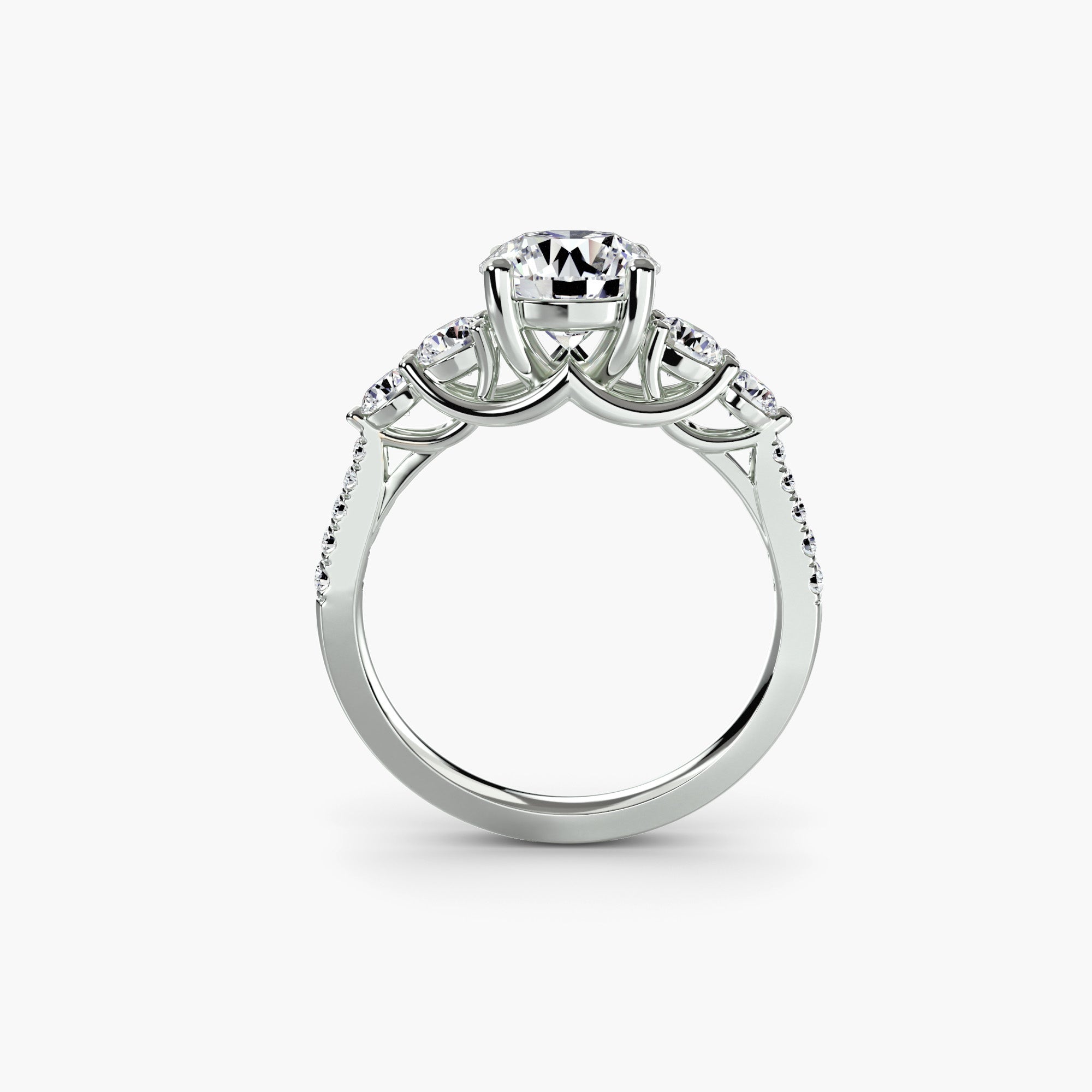 Diamond ring in white gold or platinum - AtelierRings by SKH