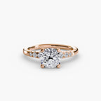 Cushion cut diamond ring in rose gold - AtelierRings by SKH