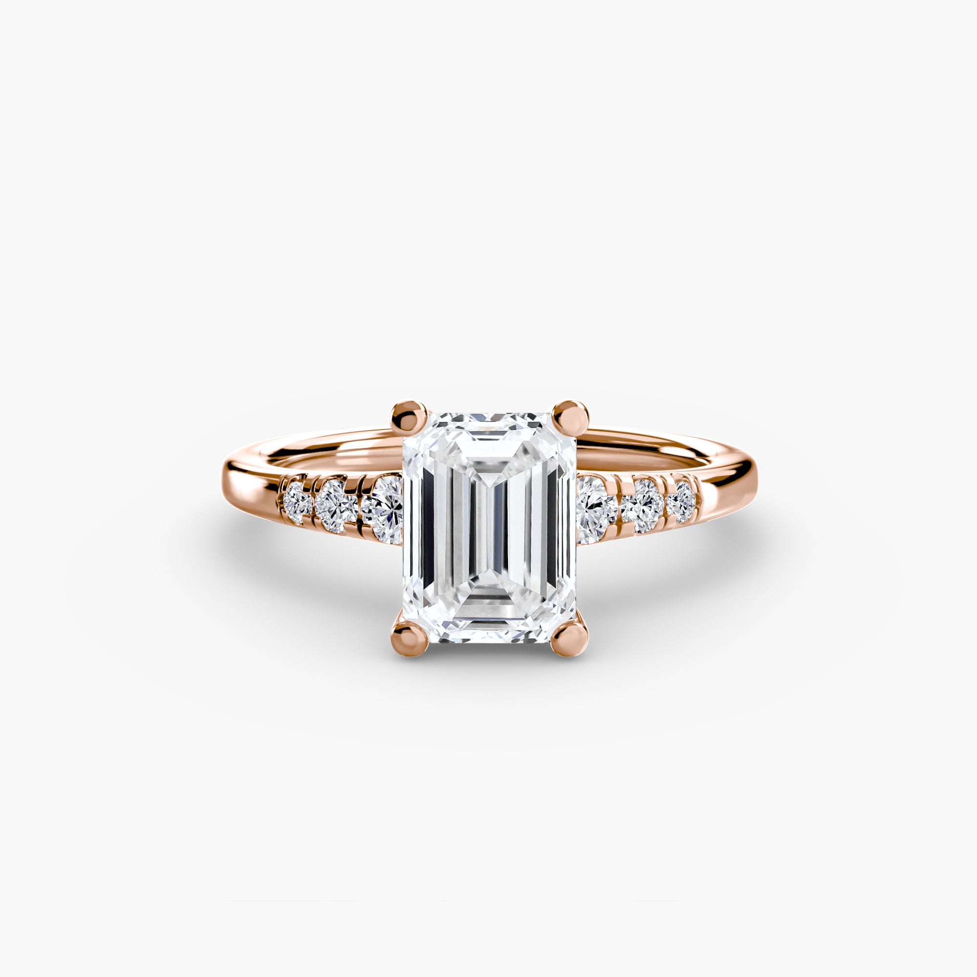 Emerald cut diamond ring in rose gold - AtelierRings by SKH