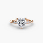 Heart cut diamond ring in rose gold - AtelierRings by SKH