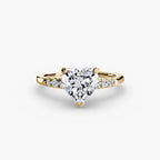 Heart cut diamond ring in yellow gold - AtelierRings by SKH