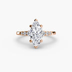 Marquise cut diamond ring in rose gold - AtelierRings by SKH