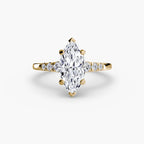 Marquise cut diamond ring in yellow gold - AtelierRings by SKH
