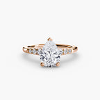 Pear cut diamond ring in rose gold - AtelierRings by SKH
