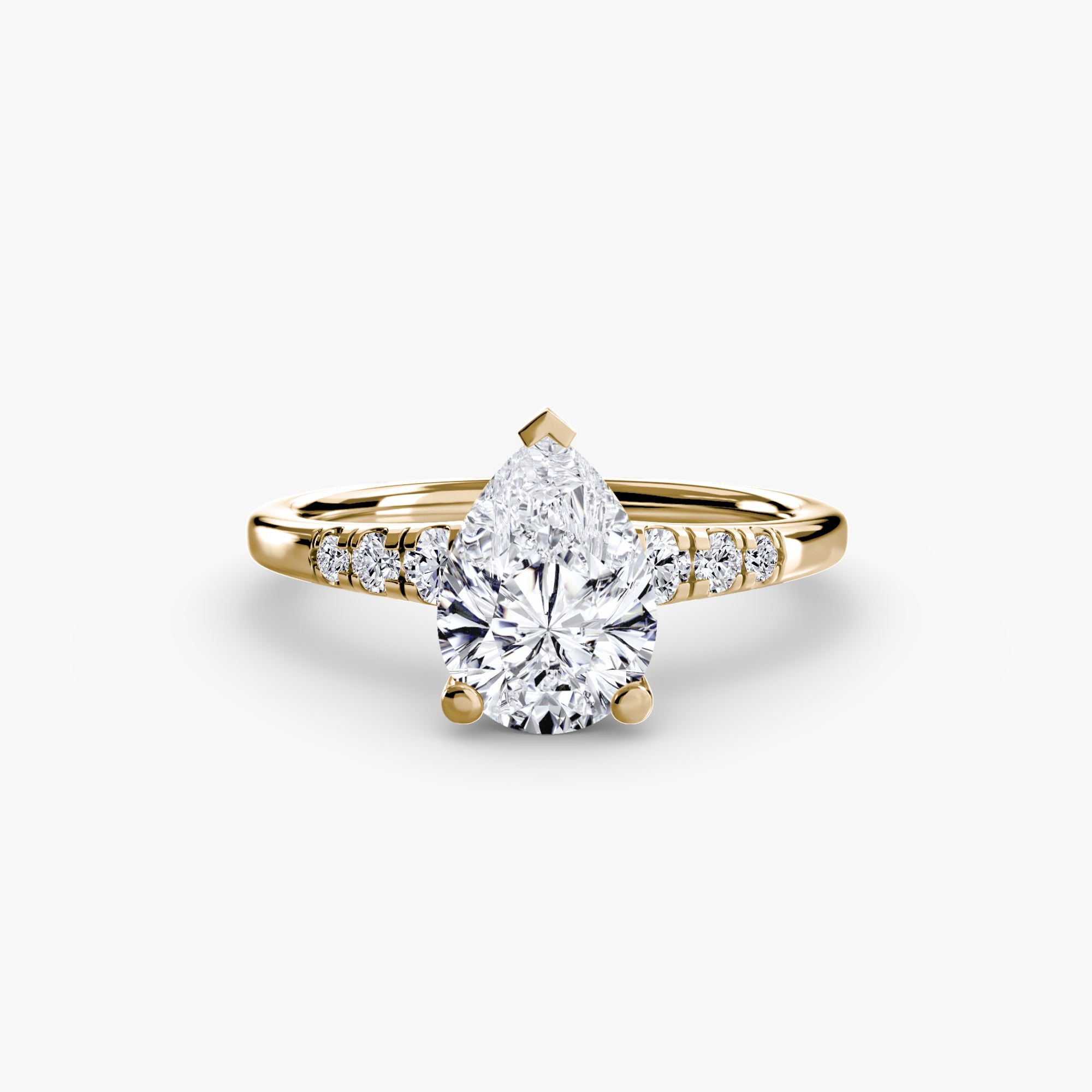 Pear cut diamond ring in yellow gold - AtelierRings by SKH