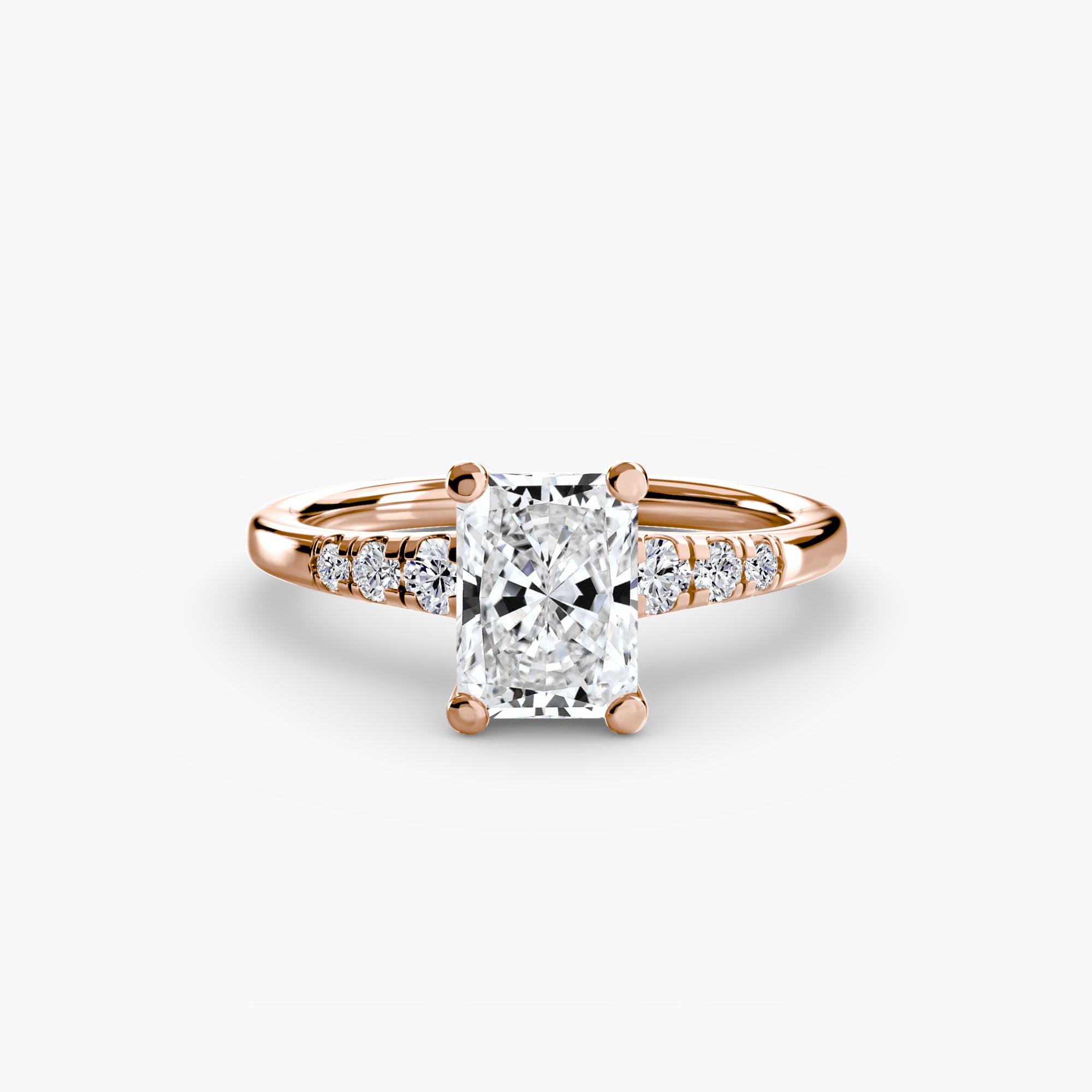 Radiant cut diamond ring in rose gold - AtelierRings by SKH