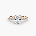 Radiant cut diamond ring in rose gold - AtelierRings by SKH