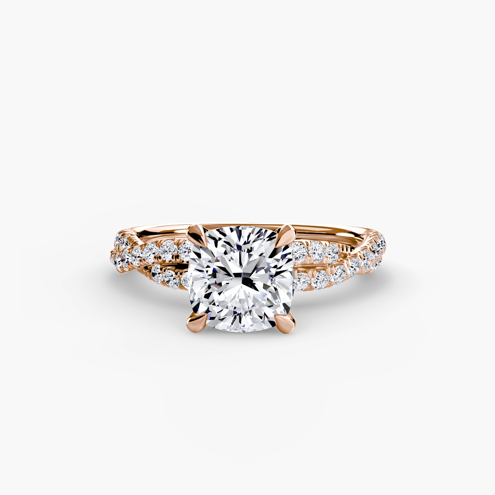 Cushion cut diamond ring in rose gold - AtelierRings by SKH
