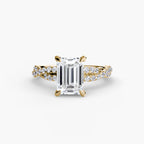Emerald cut diamond ring in yellow gold - AtelierRings by SKH