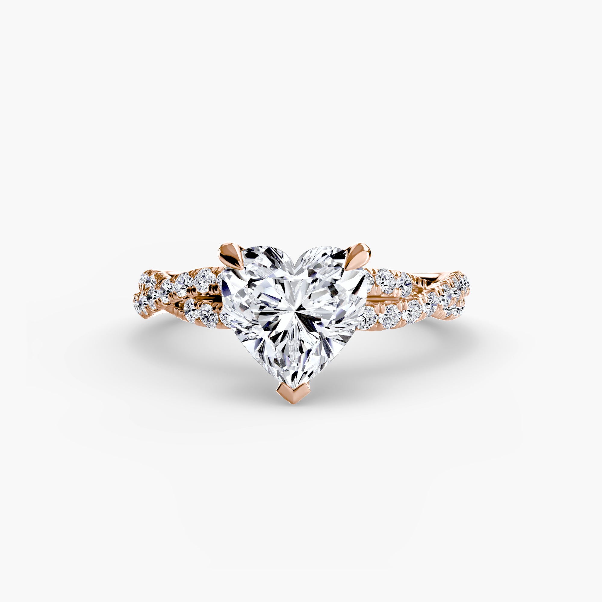 Heart cut diamond ring in rose gold - AtelierRings by SKH