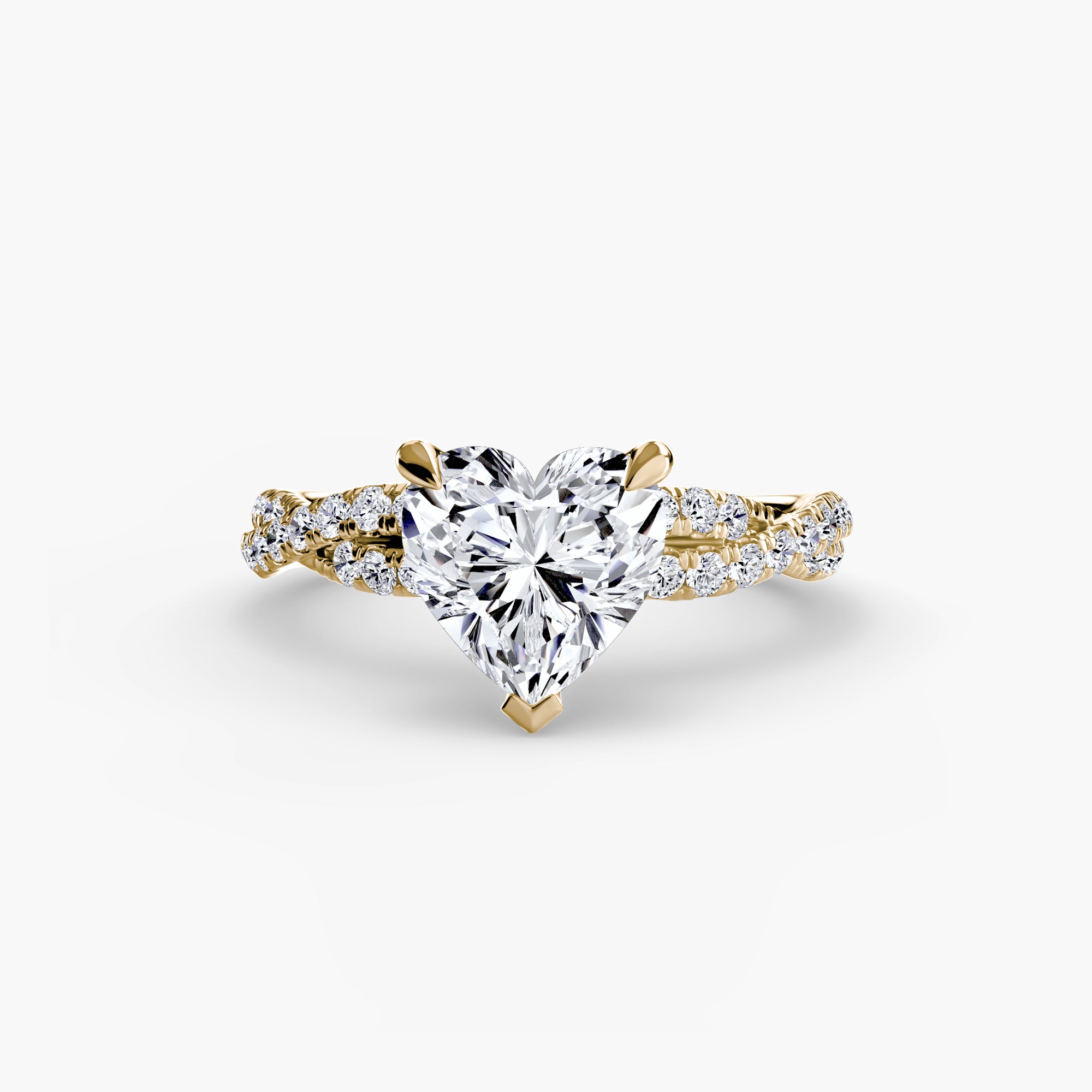 Heart cut diamond ring in yellow gold - AtelierRings by SKH