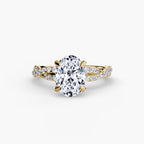 Oval cut diamond ring in yellow gold - AtelierRings by SKH