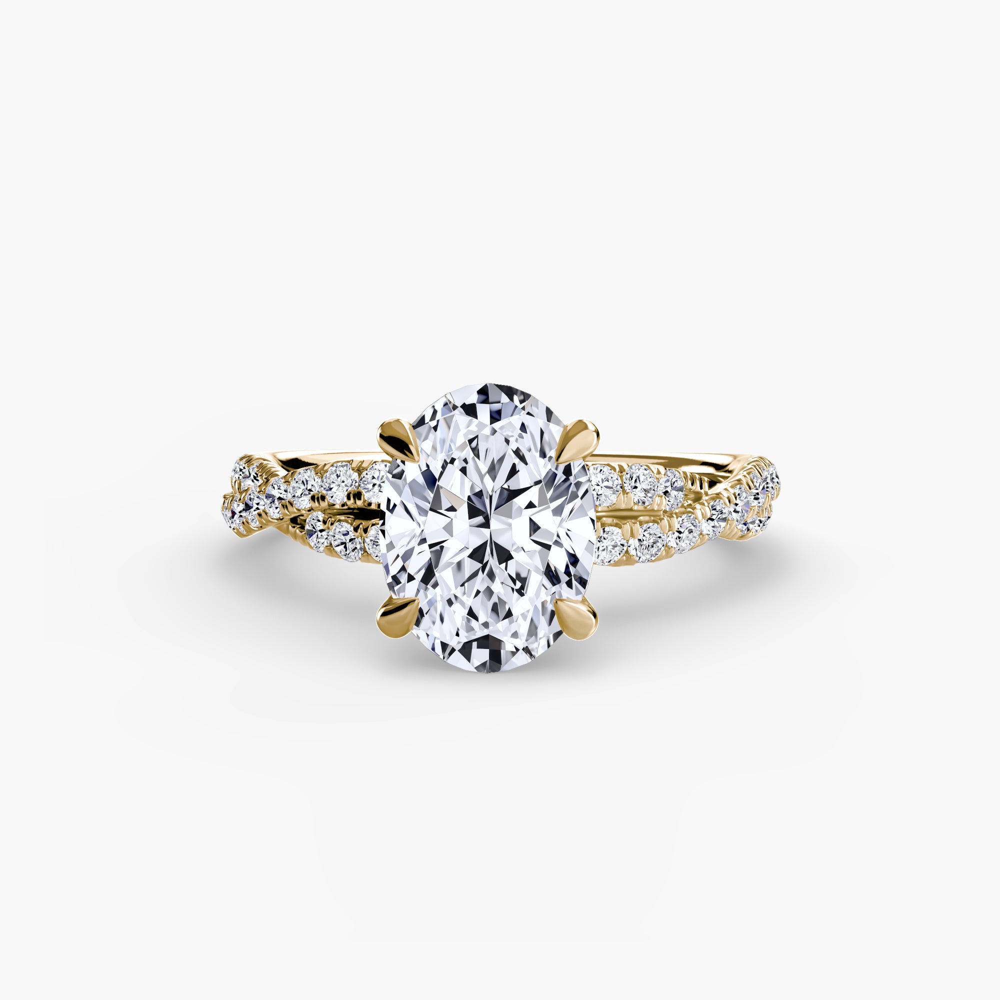Oval cut diamond ring in yellow gold - AtelierRings by SKH