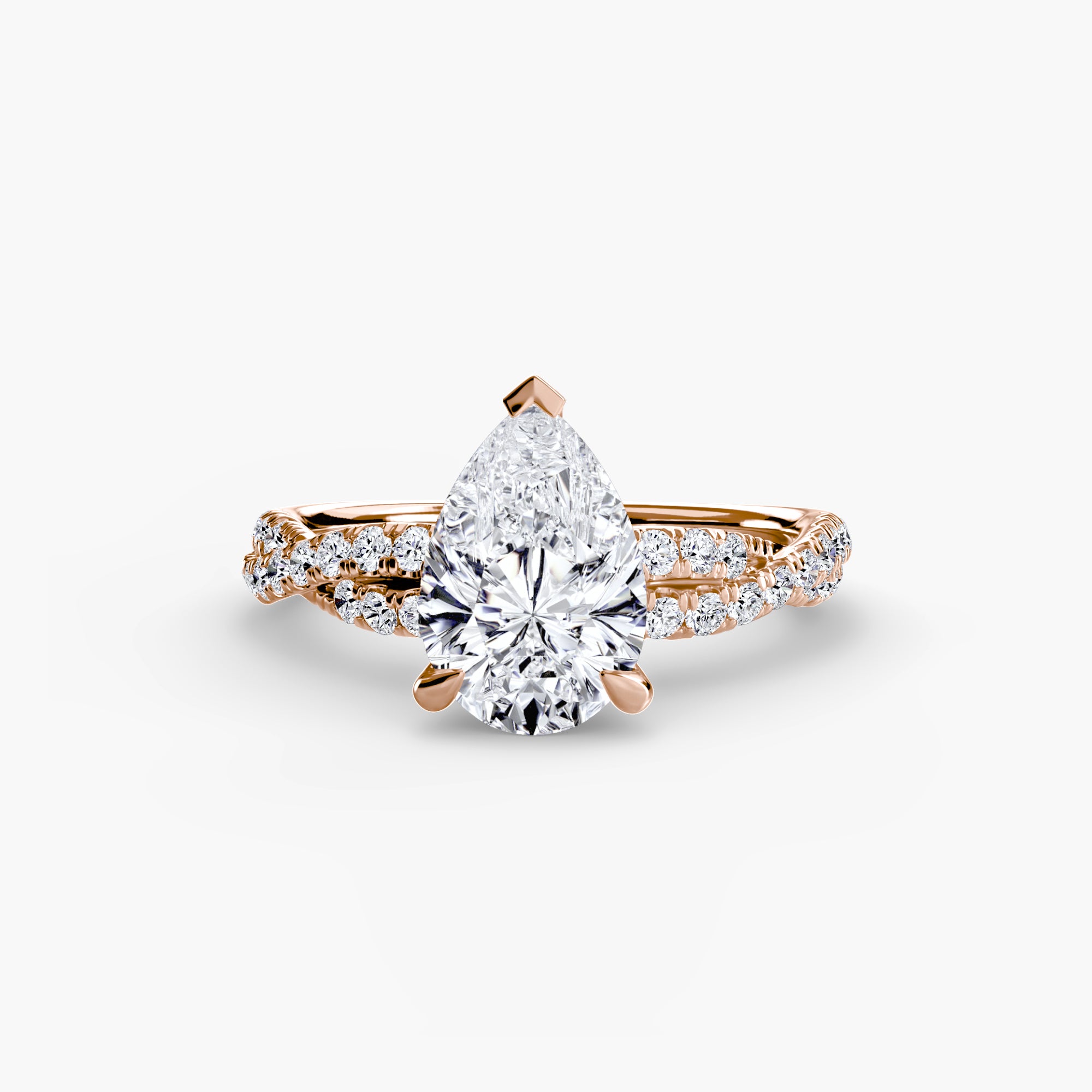 Pear cut diamond ring in rose gold - AtelierRings by SKH