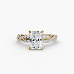 Radiant cut diamond ring in yellow gold - AtelierRings by SKH