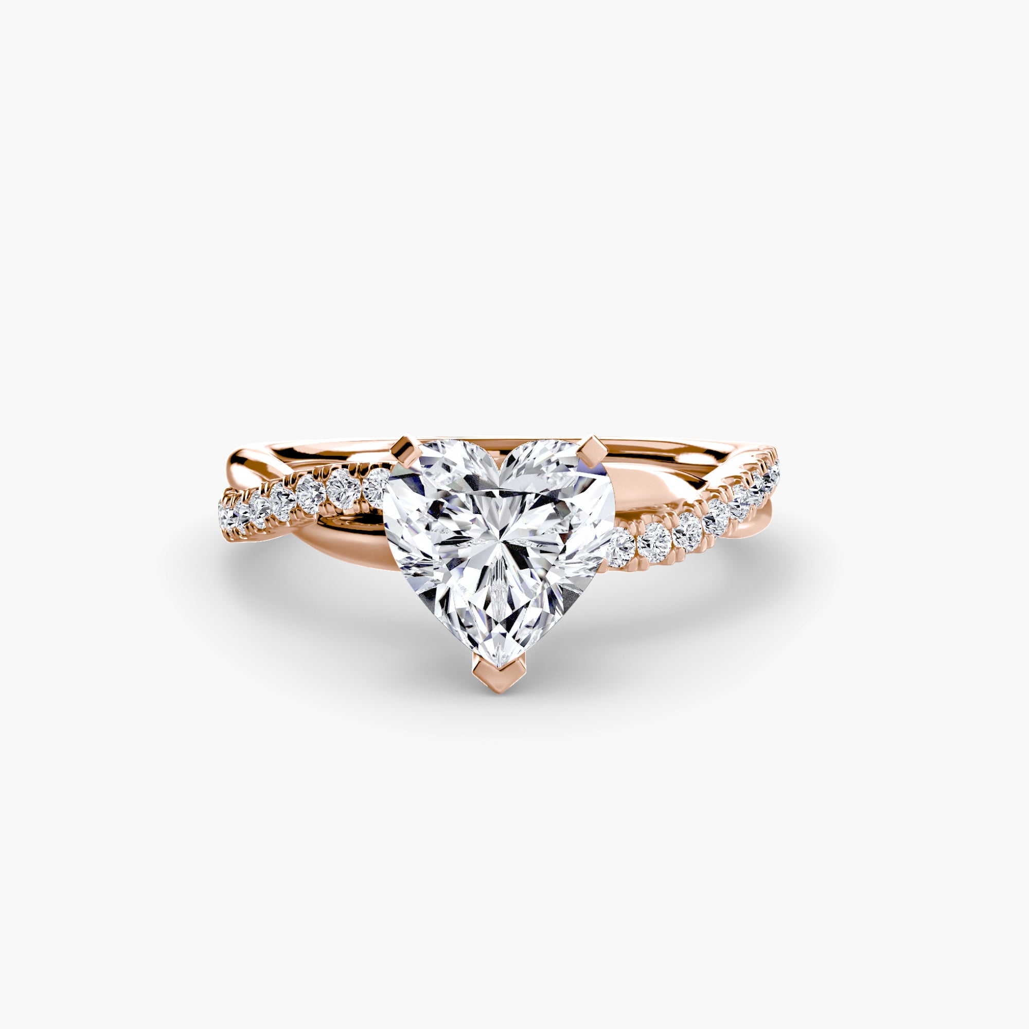 Heart cut diamond ring in rose gold - AtelierRings by SKH