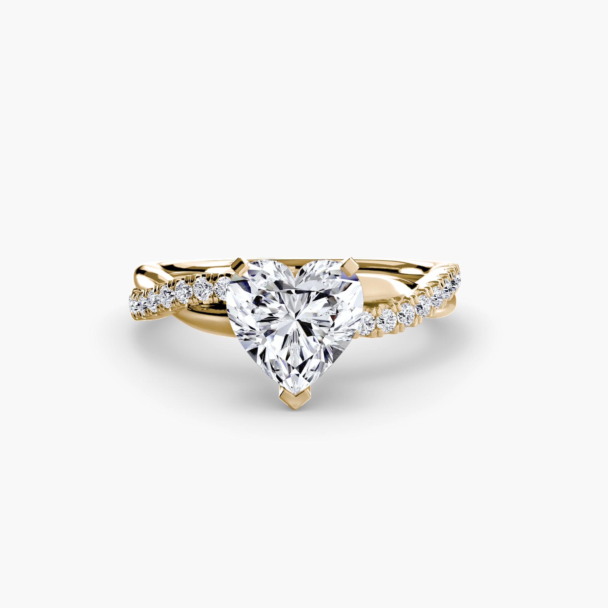 Heart cut diamond ring in yellow gold - AtelierRings by SKH