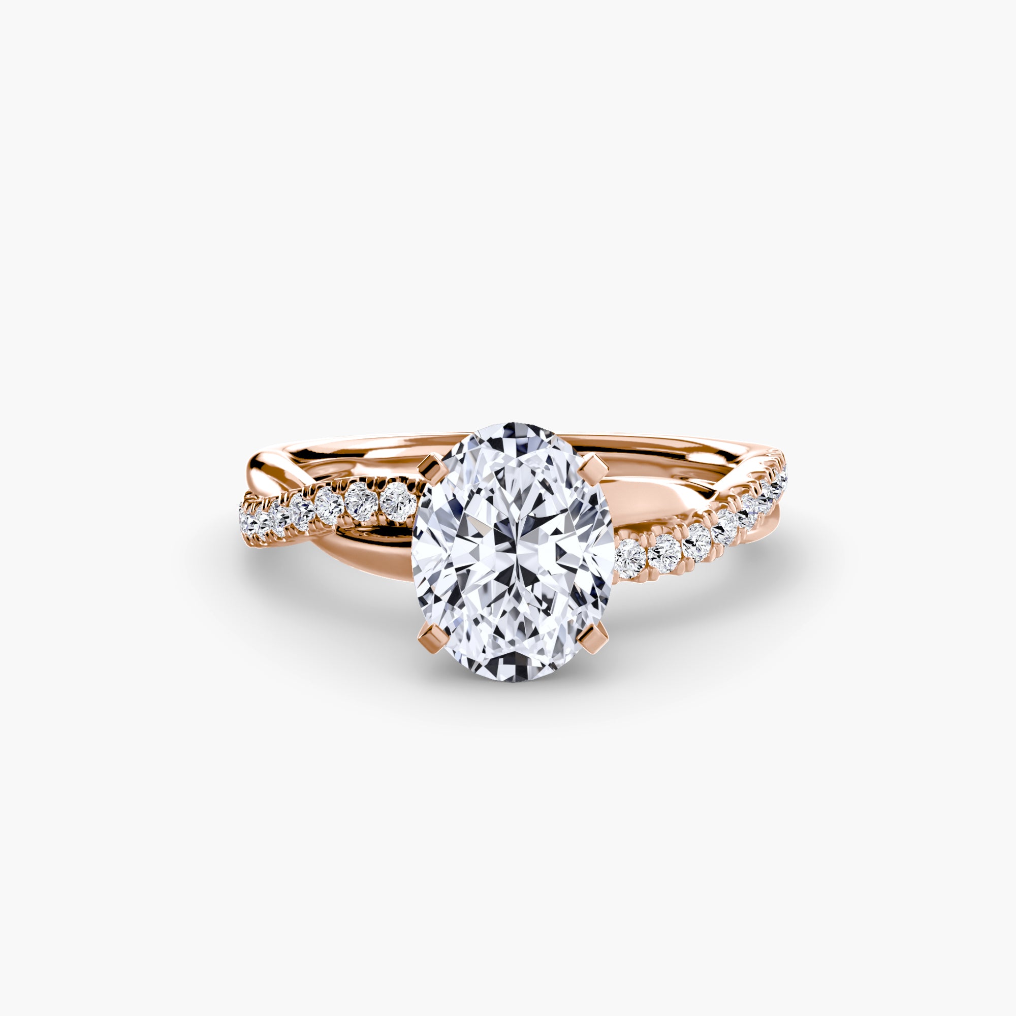 Oval cut diamond ring in rose gold - AtelierRings by SKH