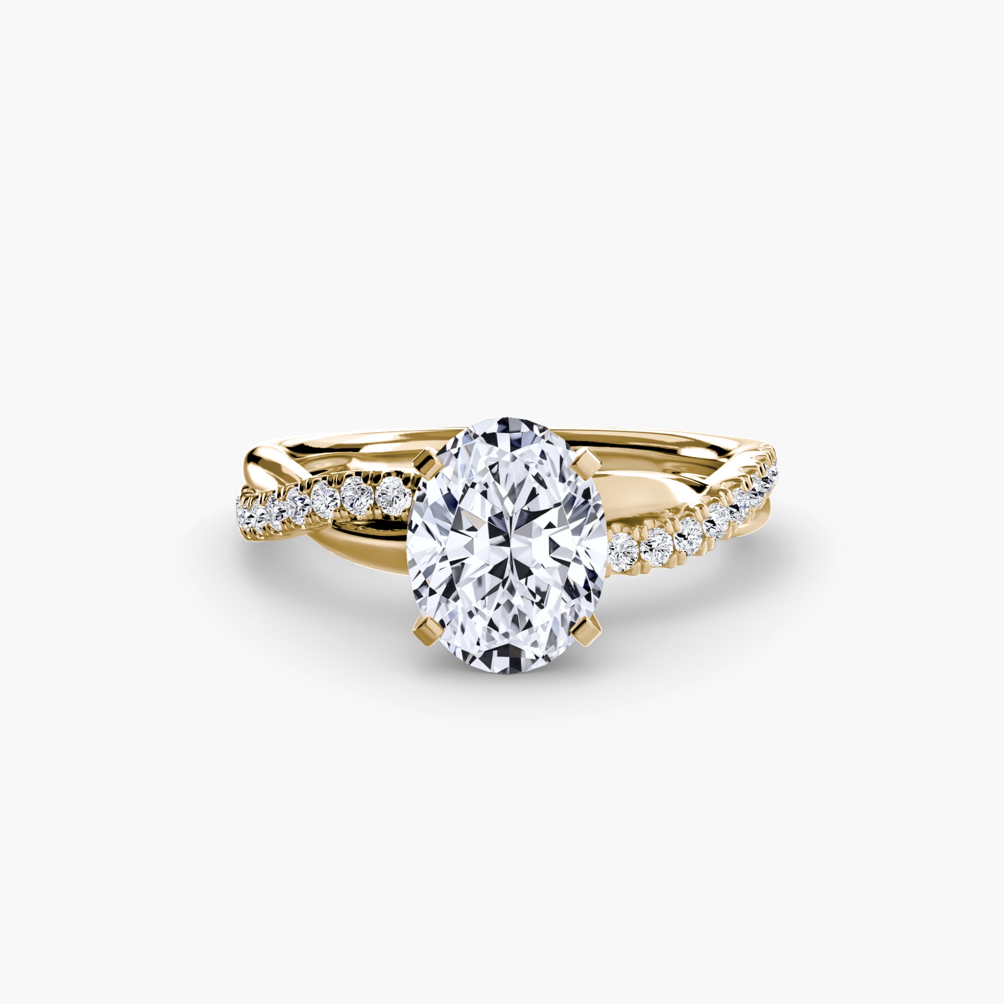 Oval cut diamond ring in yellow gold - AtelierRings by SKH