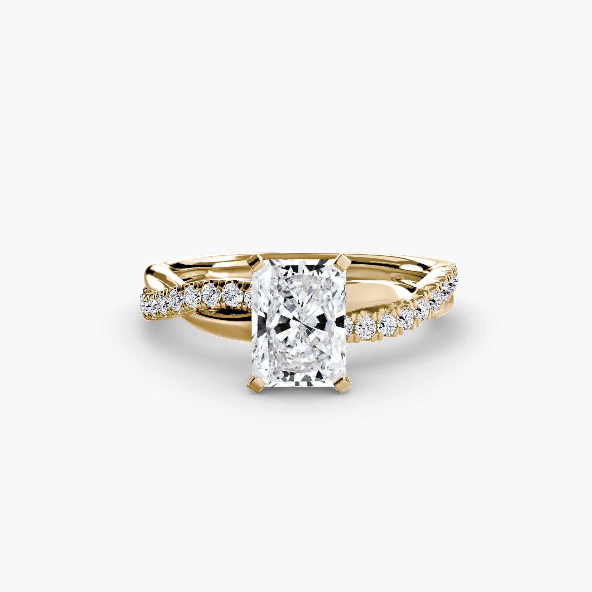 Radiant cut diamond ring in yellow gold - AtelierRings by SKH