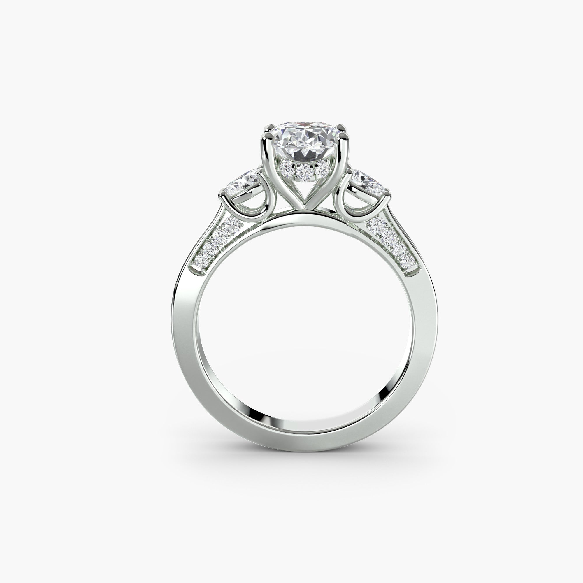 Diamond ring in white gold or platinum - AtelierRings by SKH