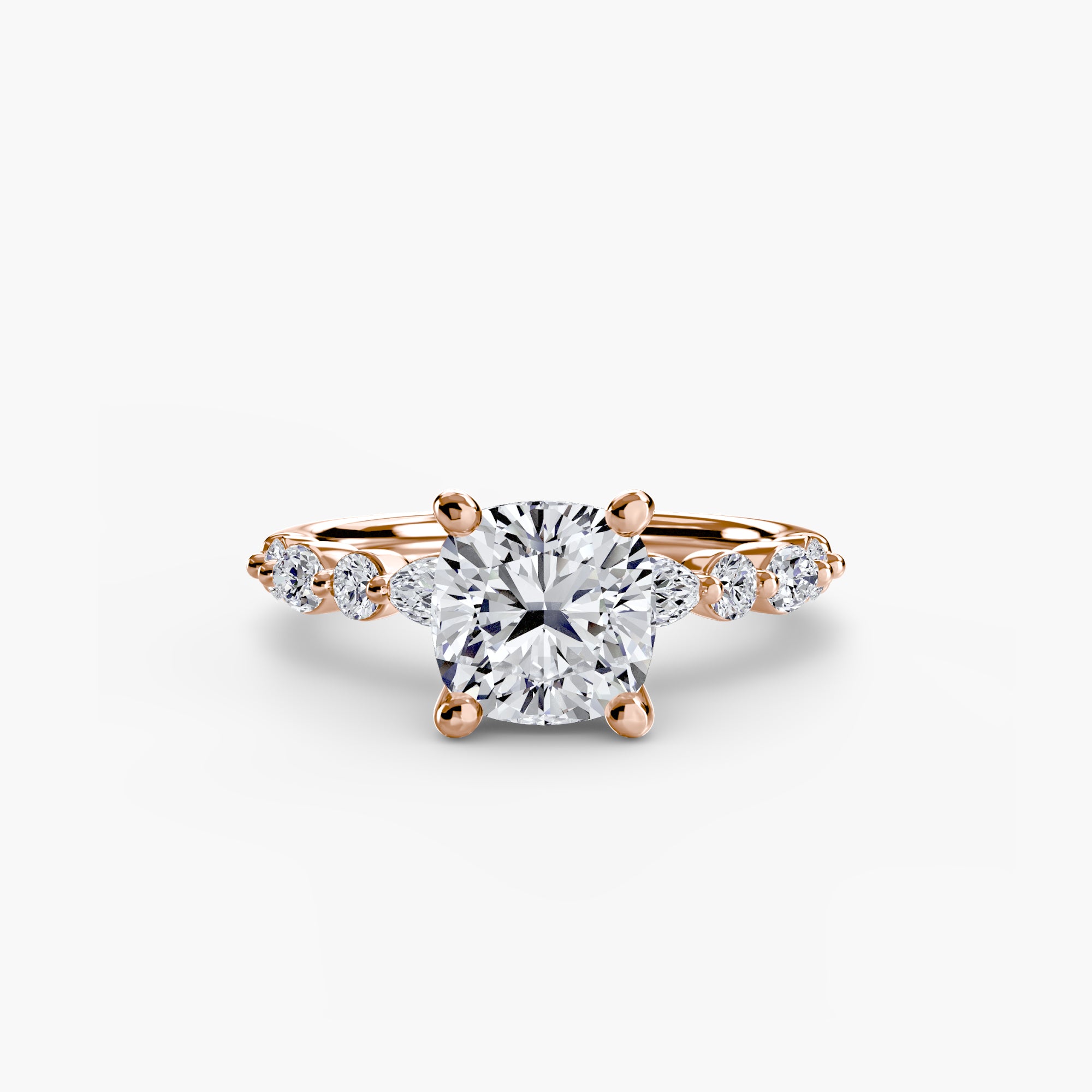 Cushion cut diamond ring in rose gold - AtelierRings by SKH