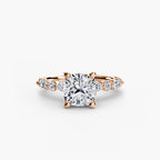 Cushion cut diamond ring in rose gold - AtelierRings by SKH