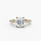 Emerald cut diamond ring in yellow gold - AtelierRings by SKH