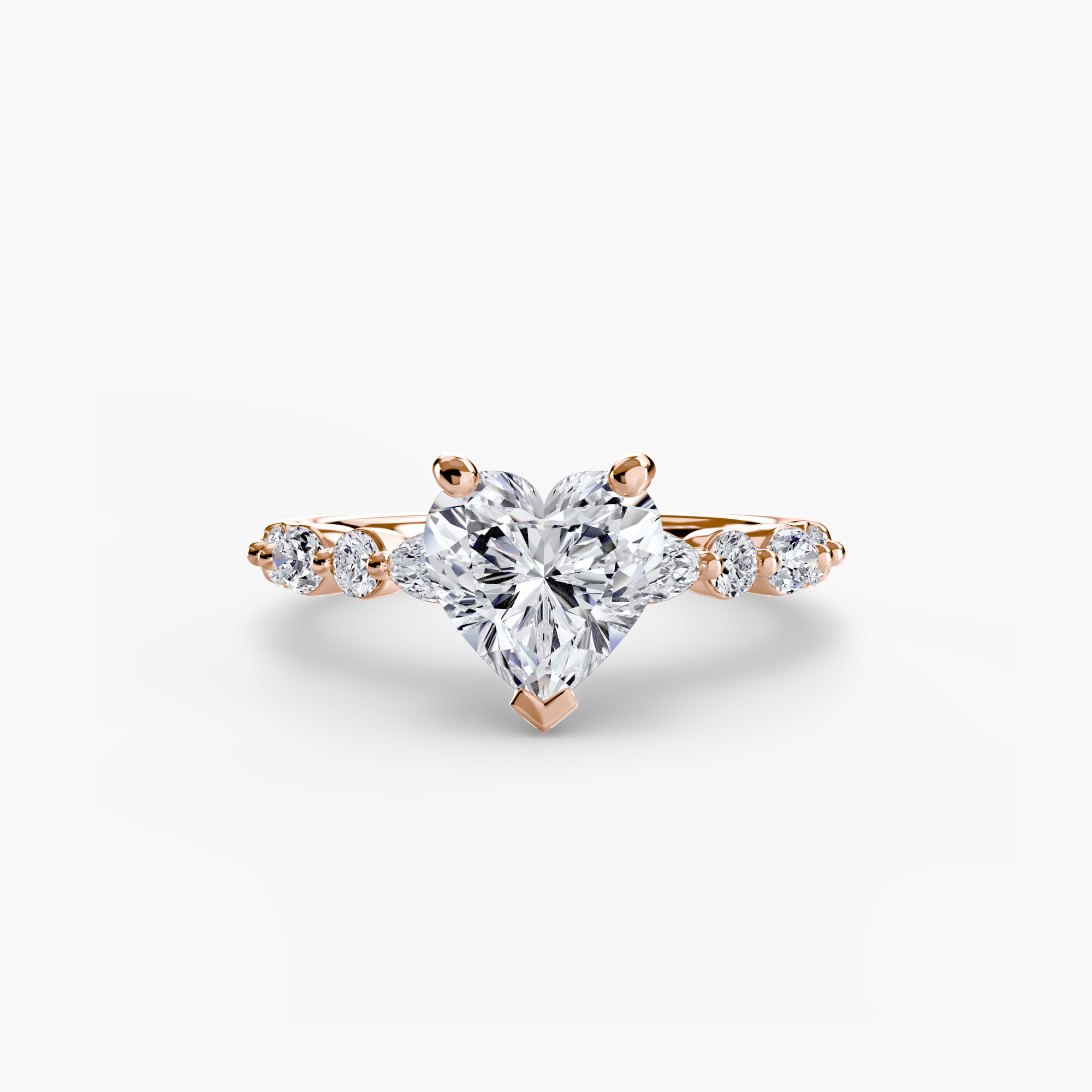 Heart cut diamond ring in rose gold - AtelierRings by SKH