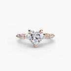 Heart cut diamond ring in rose gold - AtelierRings by SKH