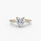Heart cut diamond ring in yellow gold - AtelierRings by SKH