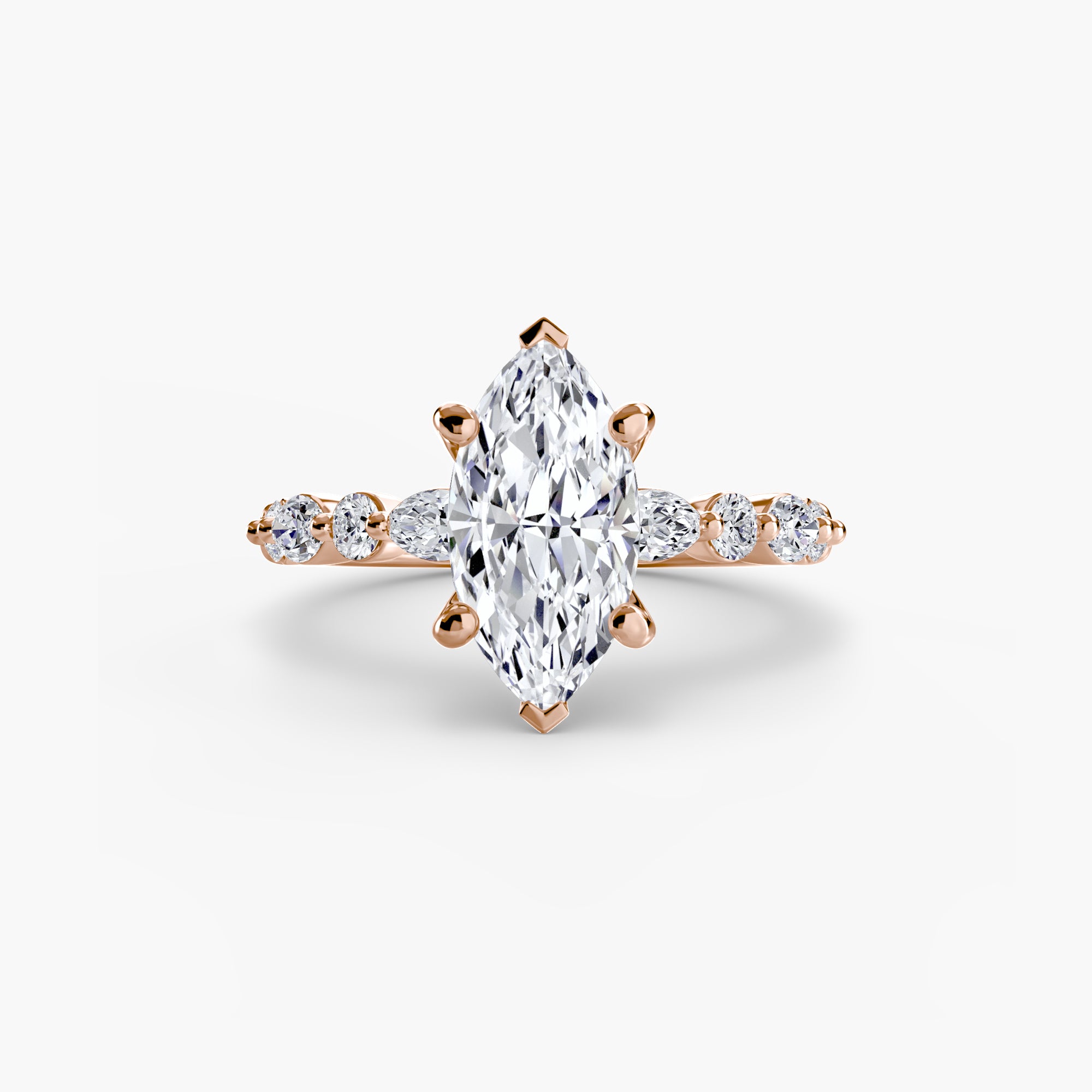 Marquise cut diamond ring in rose gold - AtelierRings by SKH